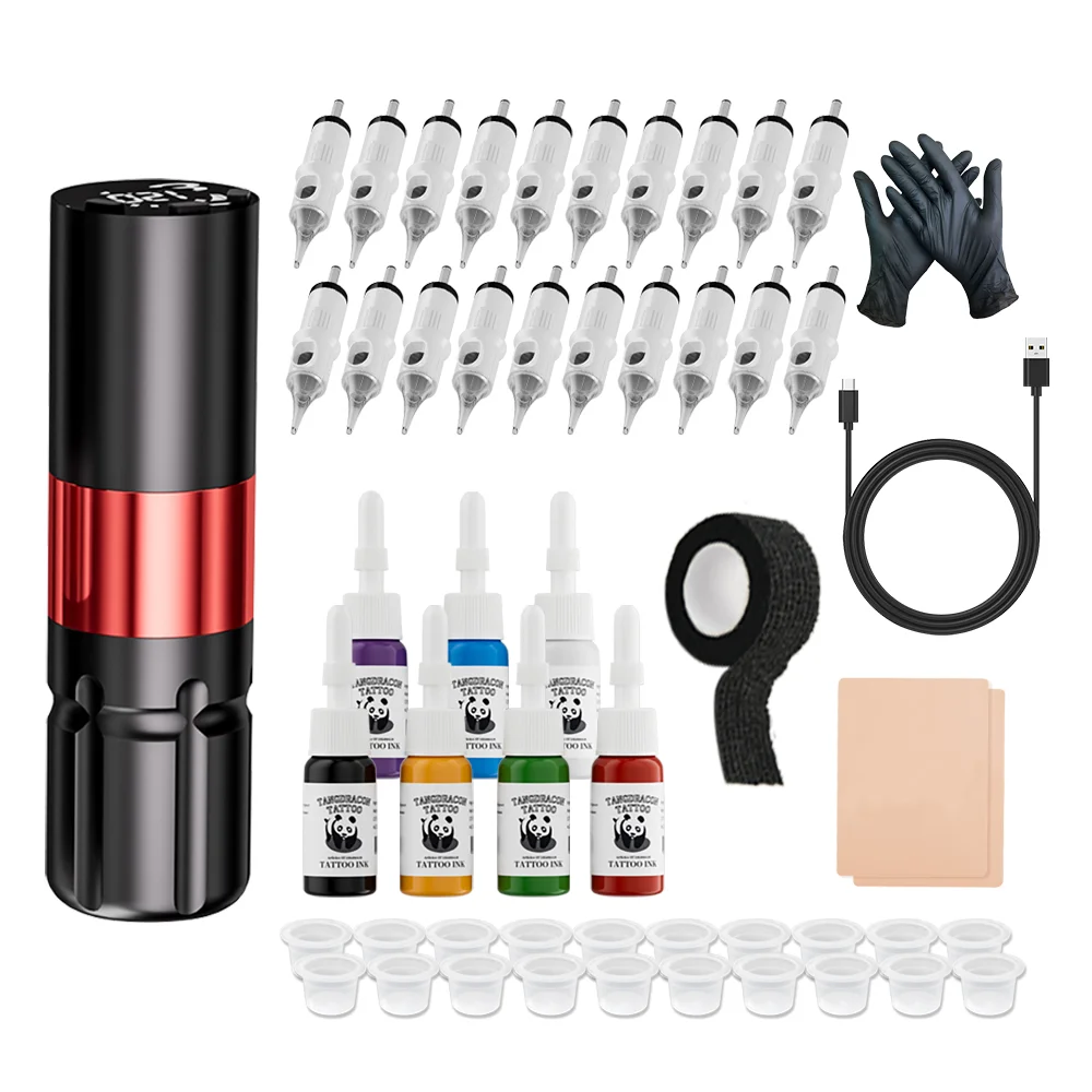 Wholesale OEM Short Rotary Tattoo Machine RCA Corded Tattoo Gun Professional Beginner Permanent Makeup Machine Tattoo Pen K1