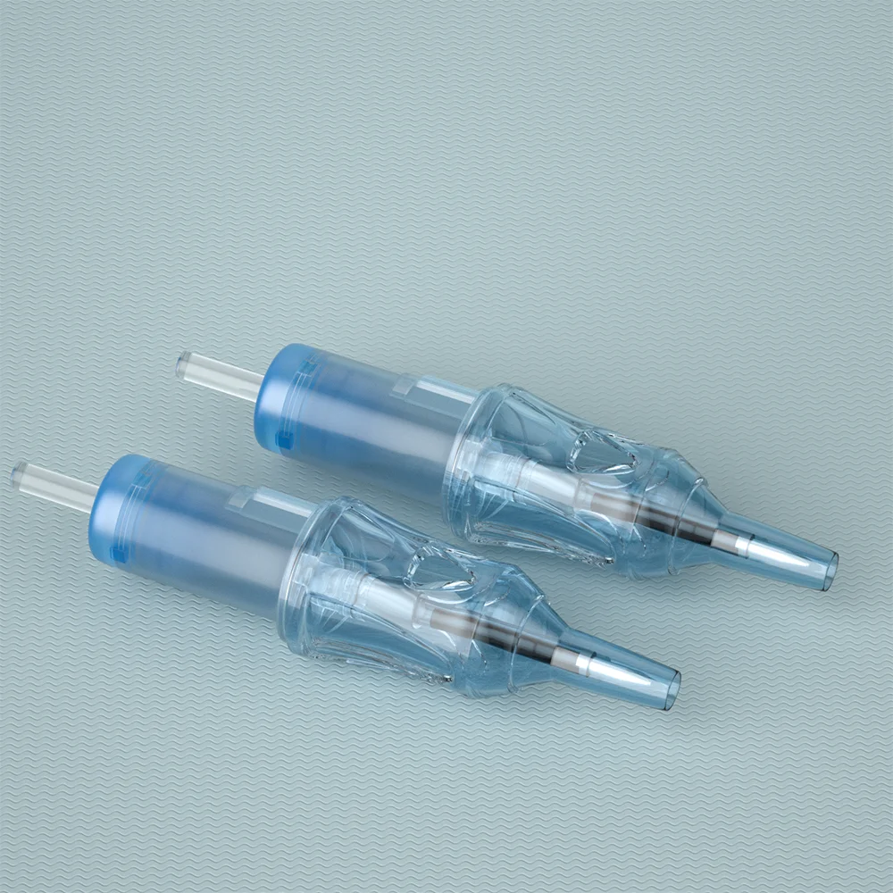 Factory Newest Design Ink Drawing Blue Cartridge Tattoo Beginner Practice Tools Tattoo Ball Point Cartridge