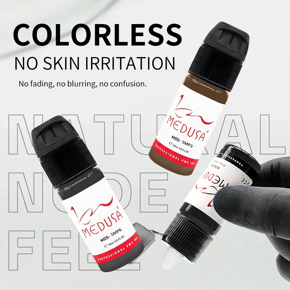 Factory SMP Tattoo Ink 15ML Scalp Micropigmentation Tattoo Pigment for Hairline Tattoos Ideal for Studio and Academy Use