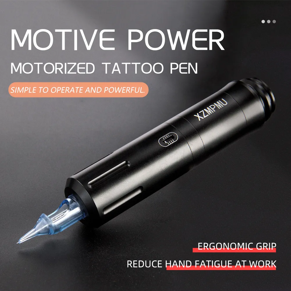XZMPMU Professional Adjustable Stroke Permanent Makeup Machine Tattoo Gun PMU Eyebrow Embroidery Liner Rotary Tattoo Machine Pen